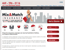 Tablet Screenshot of mixmatchinsurance.com